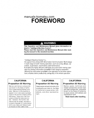 D65PXI-18(JPN) S/N 90023-UP Operation manual (English)