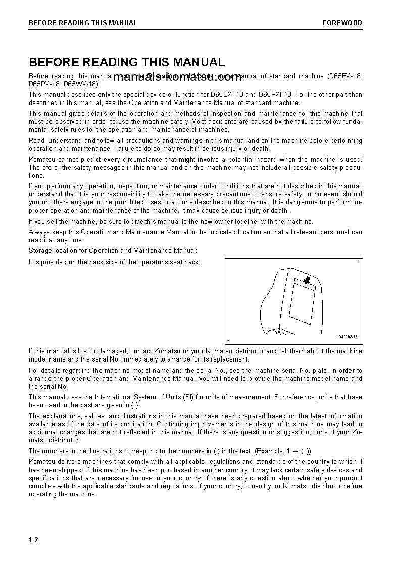 Protected: D65PXI-18(JPN) S/N 90023-UP Operation manual (English)