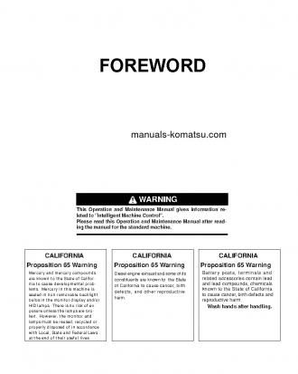 D85EXI-18(JPN) S/N 22083-23305 Operation manual (English)