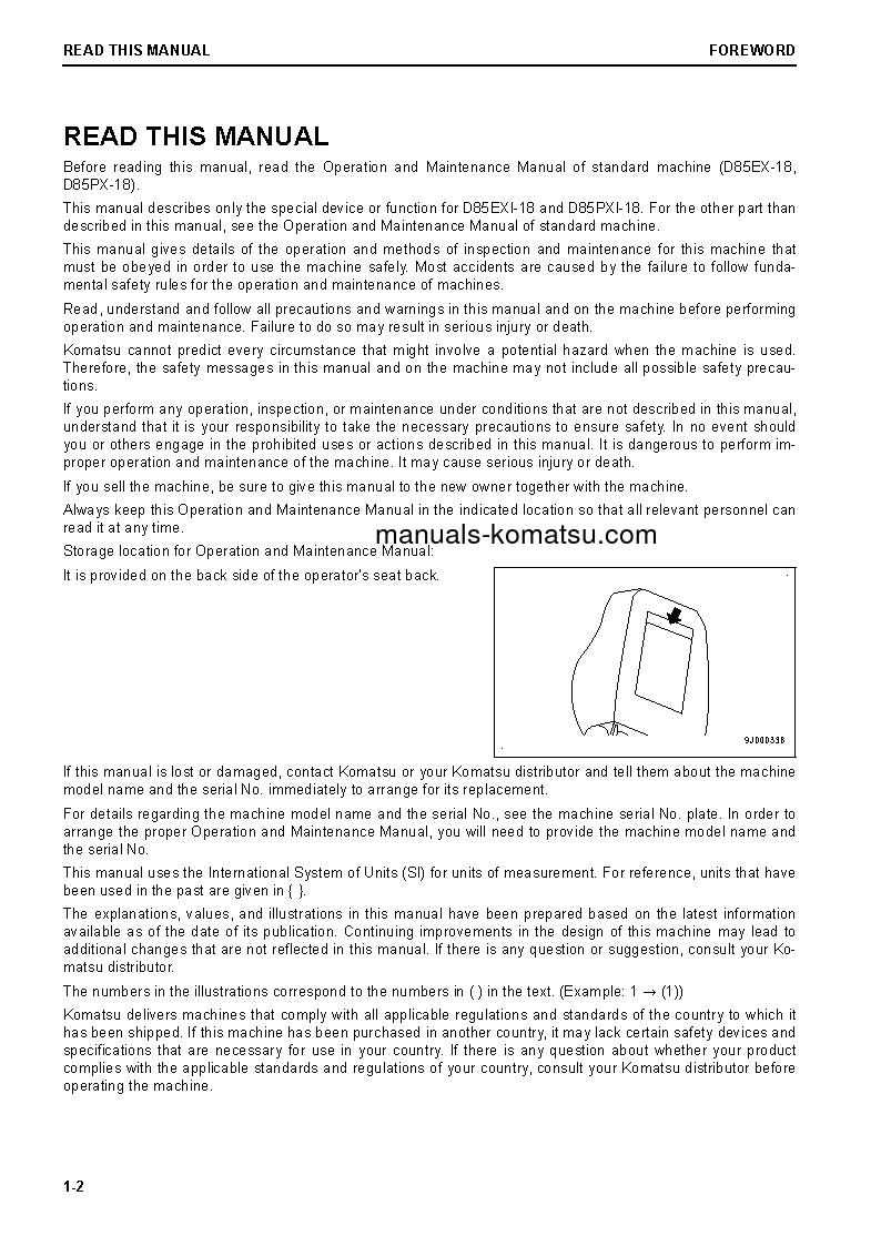 Protected: D85EXI-18(JPN) S/N 22083-23305 Operation manual (English)