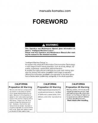 D61EXI-24(JPN) S/N 40001-UP Operation manual (English)