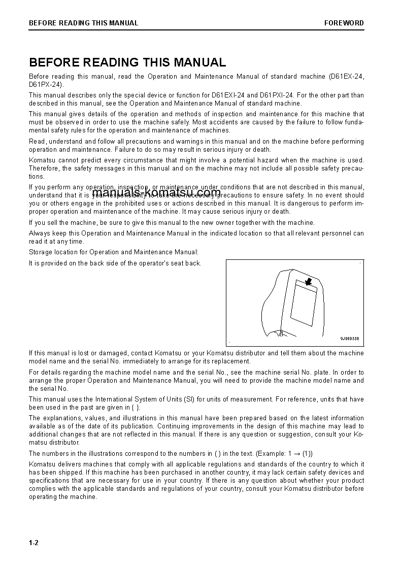 Protected: D61EXI-24(JPN) S/N 40001-UP Operation manual (English)