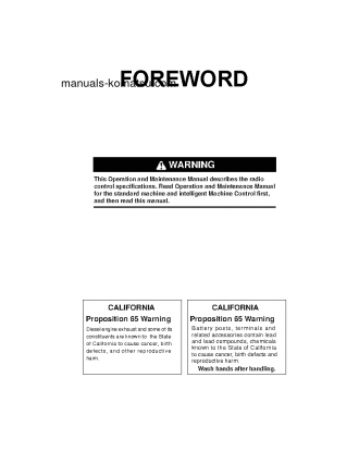 D65PXI-18(JPN)-RADIO CONTROL SPEC. S/N 90023-UP Operation manual (English)