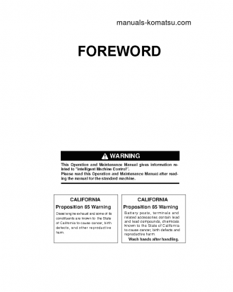 D65EXI-18(JPN) S/N 90997-91309 Operation manual (English)