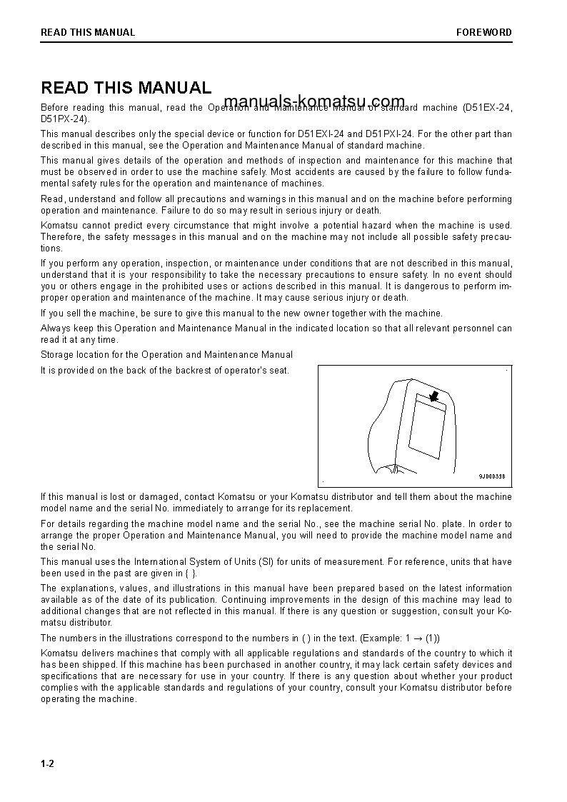 Protected: D51PXI-24(JPN) S/N 10597-10678 Operation manual (English)