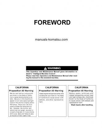 D85EXI-18(JPN) S/N 23306-UP Operation manual (English)