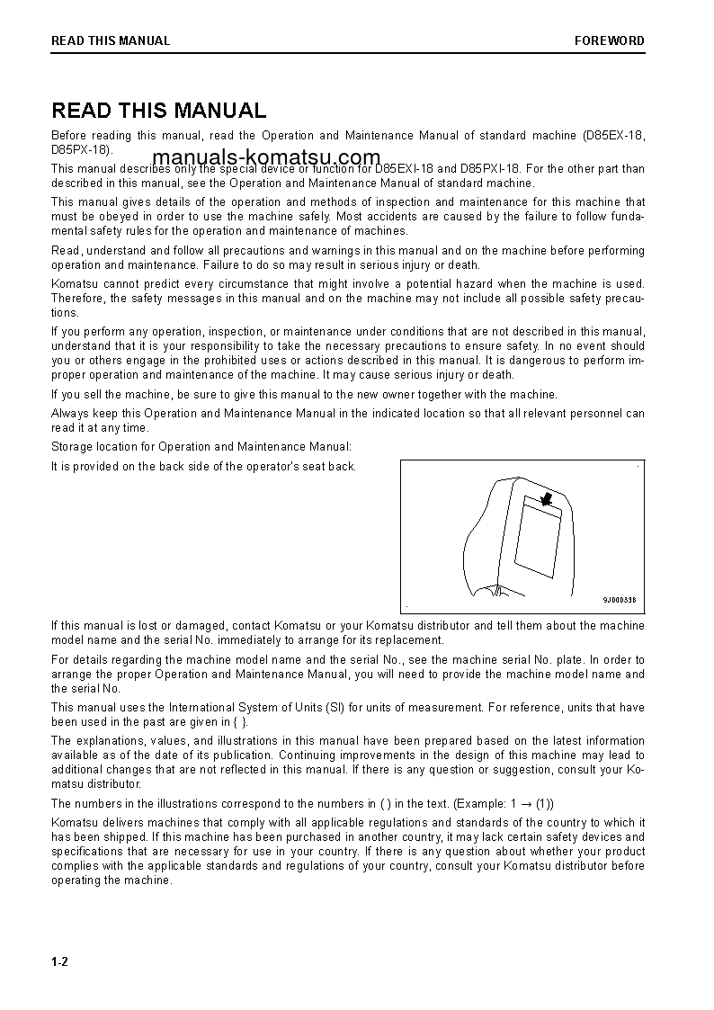 Protected: D85PXI-18(JPN) S/N 23306-UP Operation manual (English)