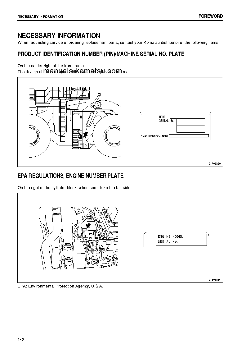 Protected: WA1200-6(JPN) S/N 70001-UP Operation manual (English)