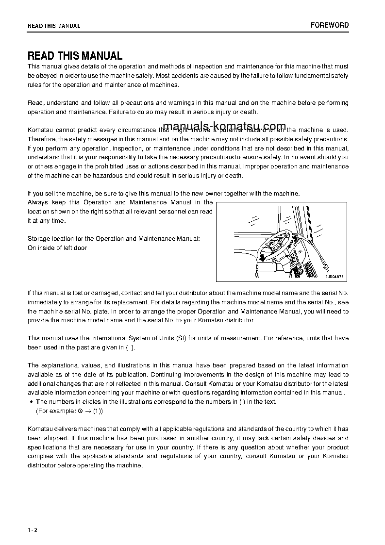 Protected: HD605-7(JPN)-E0, FOR N. AMERICA S/N 11496-UP Operation manual (English)
