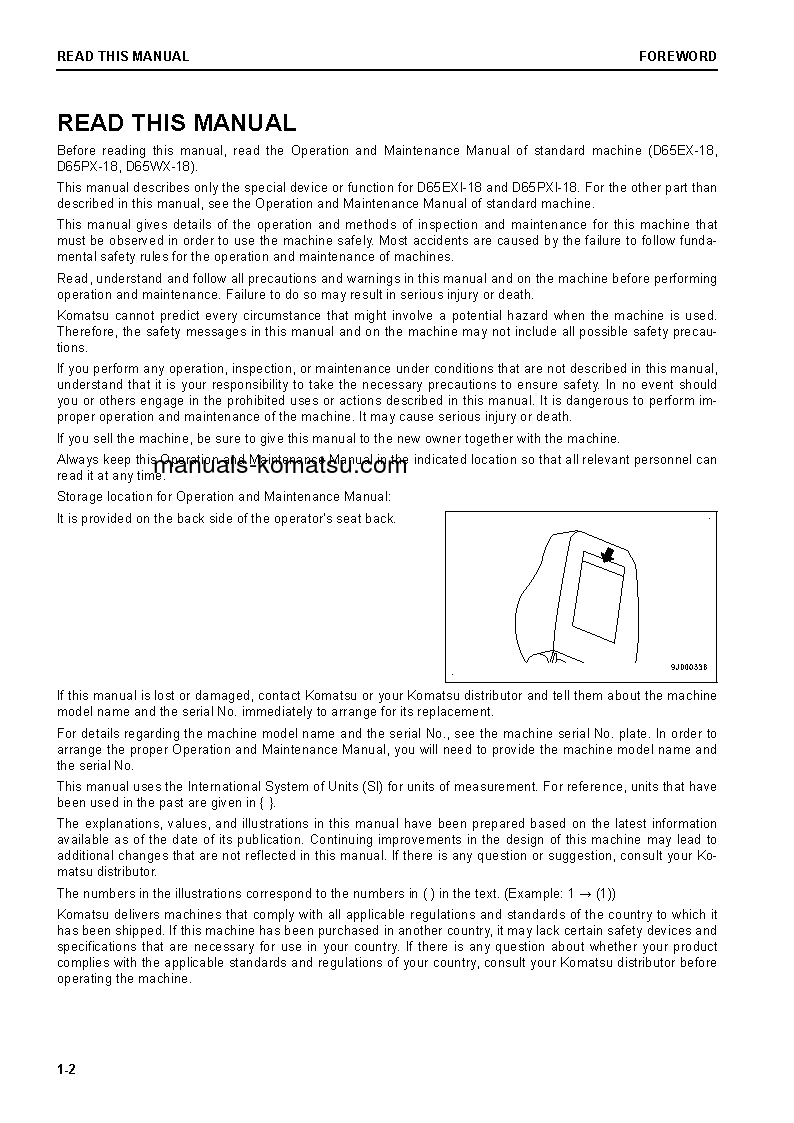 Protected: D65PXI-18(JPN) S/N 91609-UP Operation manual (English)