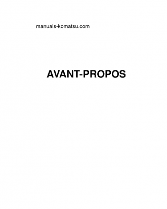 PC138US-2(JPN) S/N 4501-UP Operation manual (French)