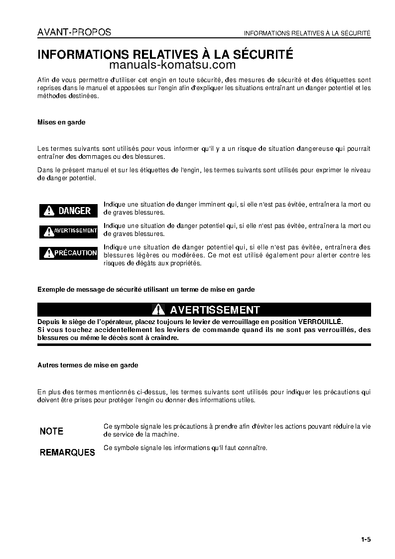 Protected: PC138US-2(JPN) S/N 4501-UP Operation manual (French)