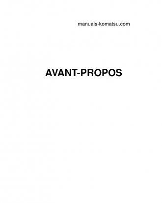 PC200-7(JPN) S/N 250001-UP Operation manual (French)