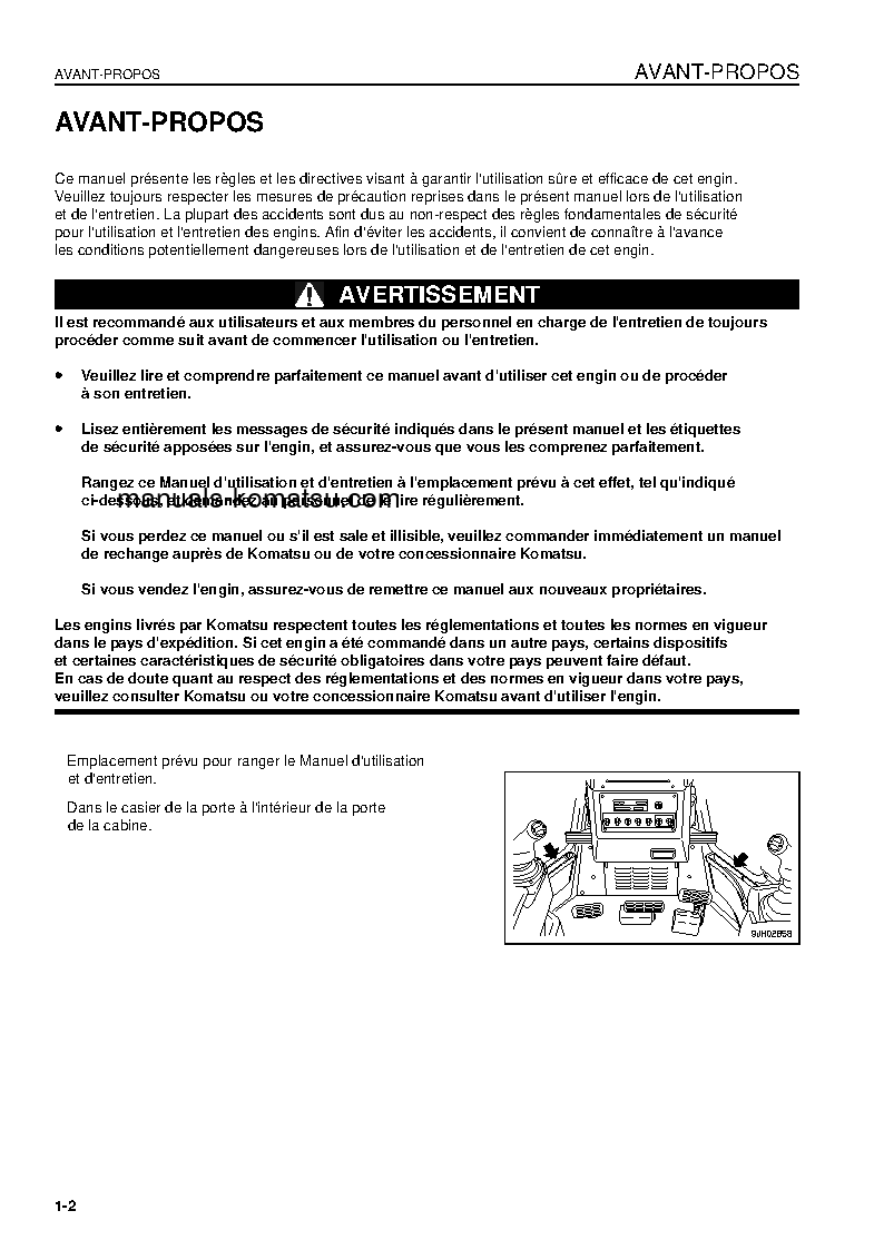 Protected: D85PX-15(JPN) S/N 1109-UP Operation manual (French)