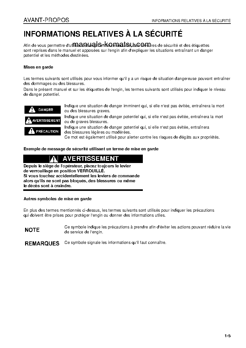 Protected: PC600LC-7(JPN) S/N 20105-UP Operation manual (French)