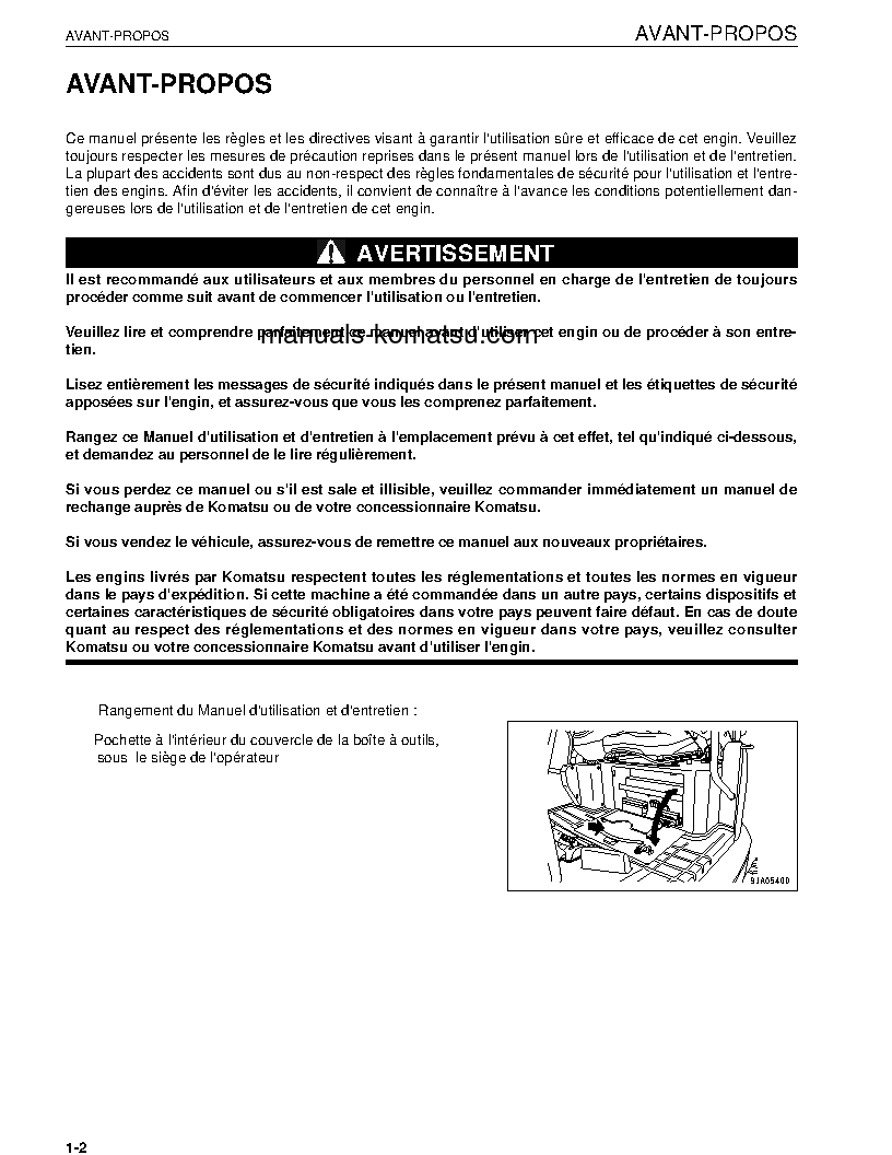 Protected: PC50MR-2(JPN)-NA S/N 5587-UP Operation manual (French)