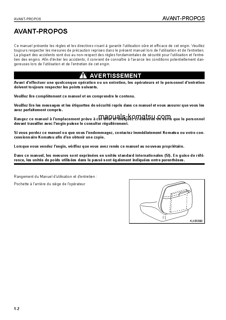 Protected: WA30-5(JPN) S/N 26001-UP Operation manual (French)
