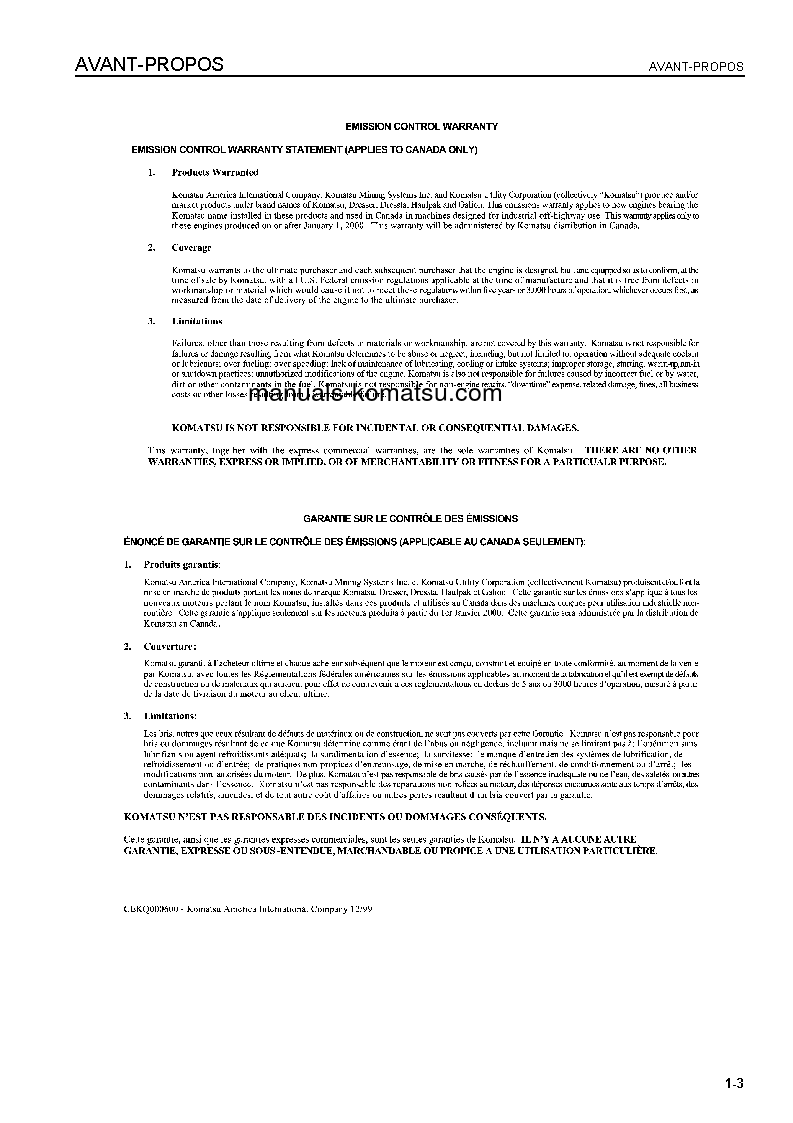 Protected: WA30-5(JPN) S/N 26001-UP Operation manual (French)