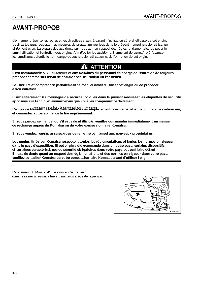 Protected: PC138US-2(JPN) S/N 5421-UP Operation manual (French)