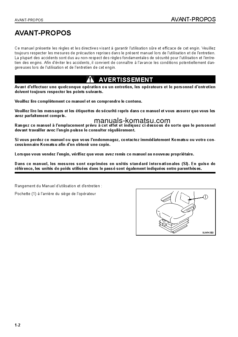 Protected: WA200PTL-5(JPN) S/N 65001-UP Operation manual (French)