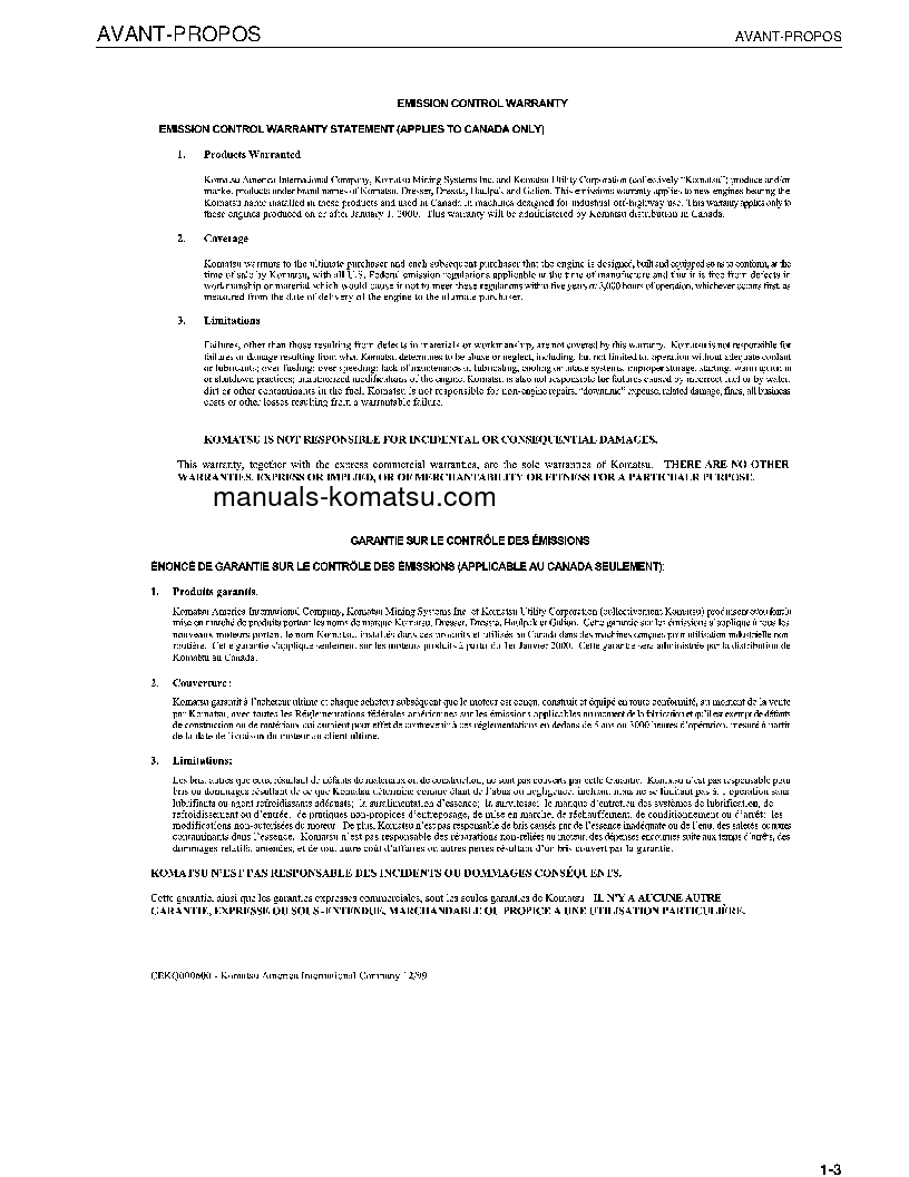 Protected: WA250L-5(JPN) S/N 70025-UP Operation manual (French)