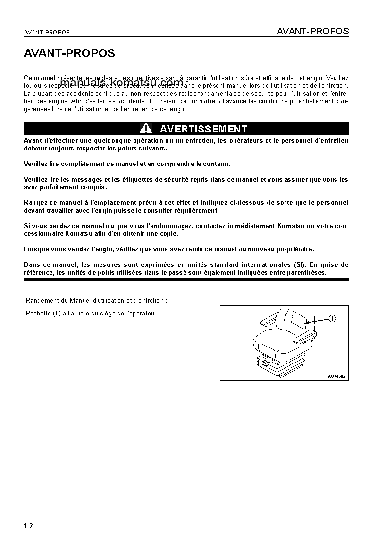 Protected: WA250PTL-5(JPN) S/N 70025-UP Operation manual (French)