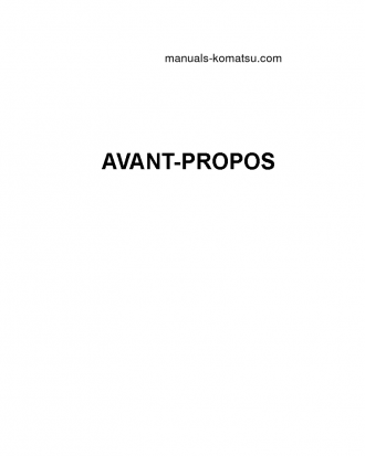 WA320L-5(JPN) S/N 60001-UP Operation manual (French)