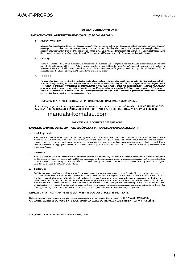 Protected: WA320L-5(JPN) S/N 60001-UP Operation manual (French)