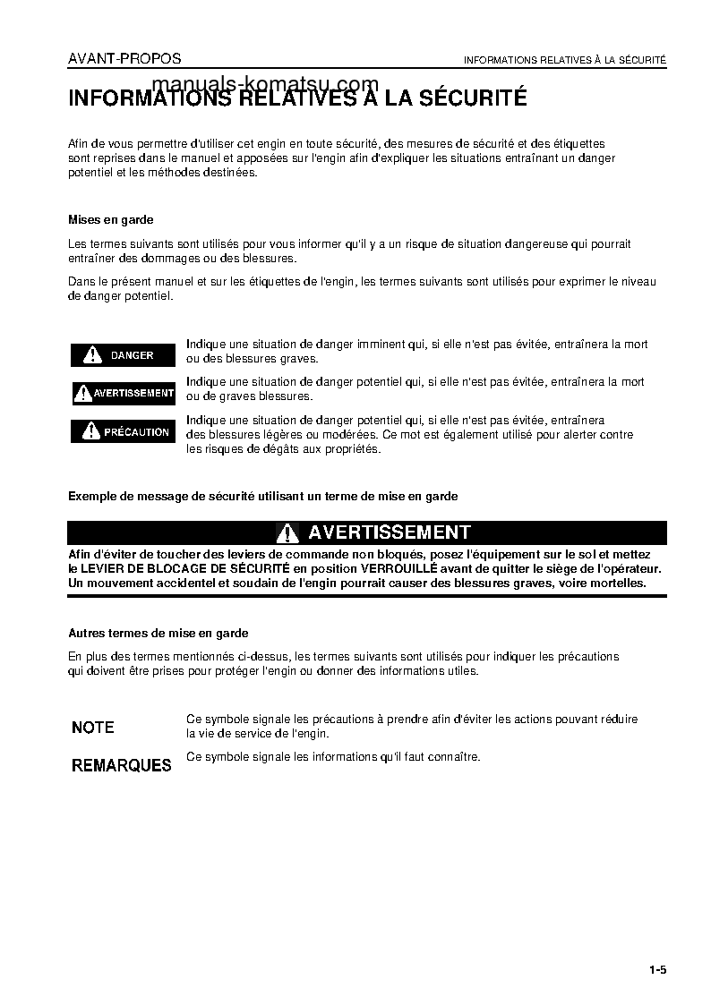 Protected: GD655-3C(JPN)-VH S/N 51001-UP Operation manual (French)