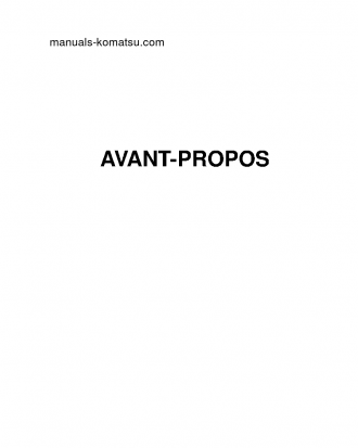 WA480-6(JPN) S/N 85001-UP Operation manual (French)