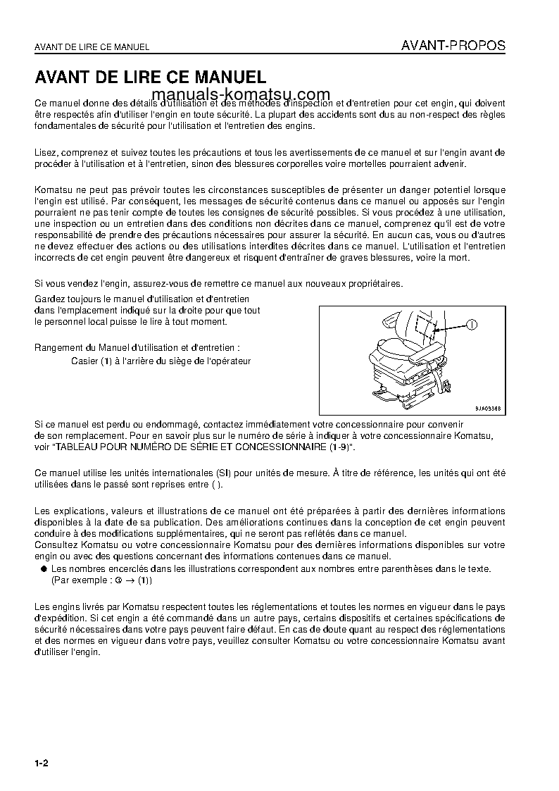 Protected: WA480-6(JPN) S/N 85001-UP Operation manual (French)