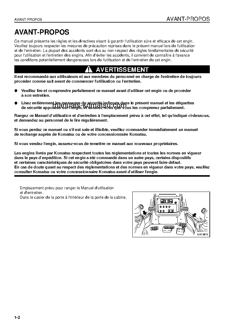 Protected: D475A-5(JPN)-E0 S/N 30001-UP Operation manual (French)