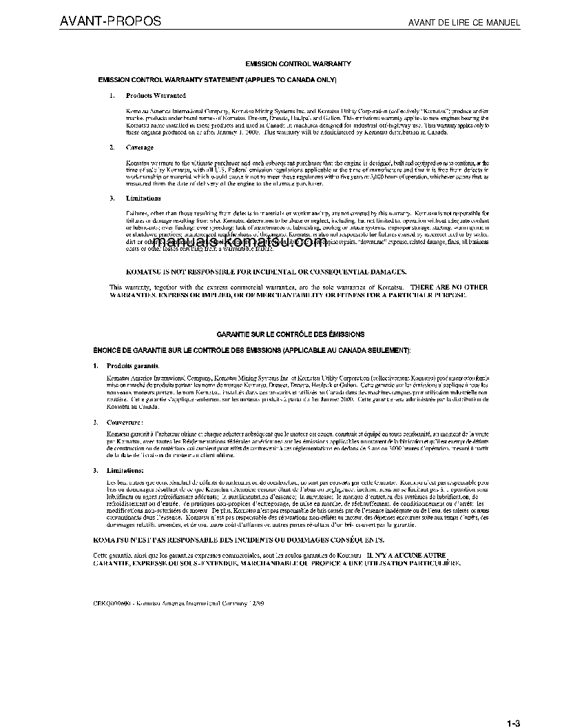 Protected: PC2000-8(JPN) S/N 20001-UP Operation manual (French)