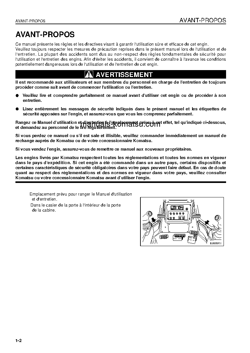 Protected: D475ASD-5(JPN)-E0, SUPER DOZER S/N 30001-30070 Operation manual (French)