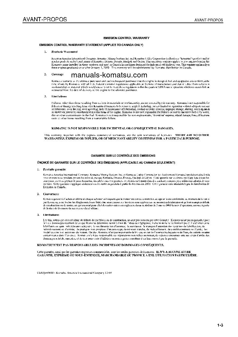 Protected: D475ASD-5(JPN)-E0, SUPER DOZER S/N 30001-30070 Operation manual (French)