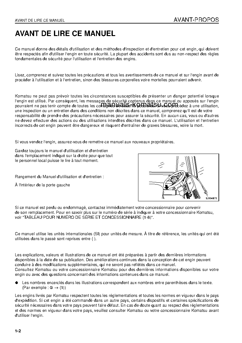 Protected: HD465-7(JPN)-E0 S/N 10101-UP Operation manual (French)