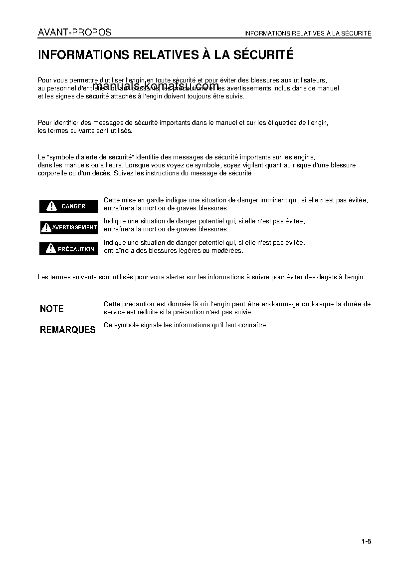 Protected: HD465-7(JPN)-E0 S/N 10101-UP Operation manual (French)