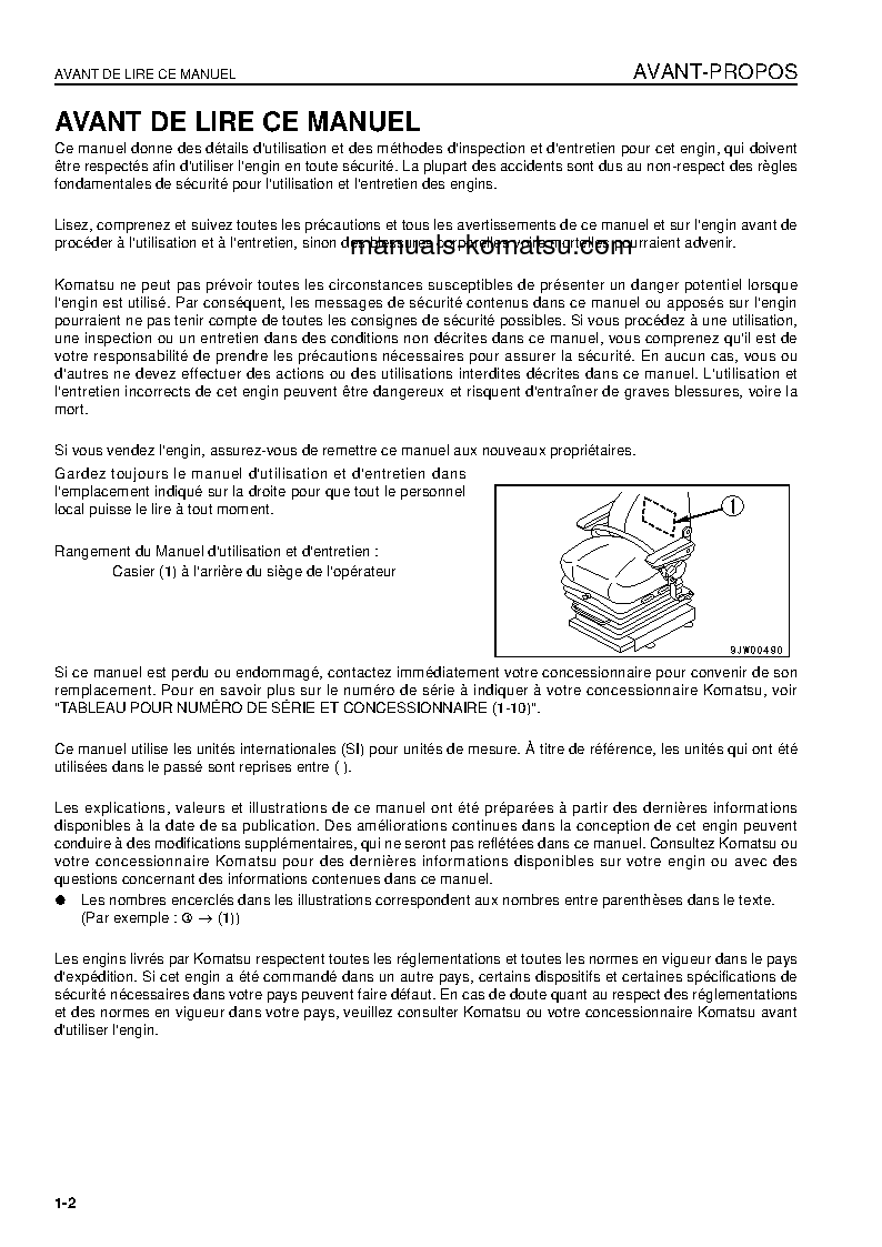 Protected: WA800-3(JPN)-E0 S/N 70001-UP Operation manual (French)