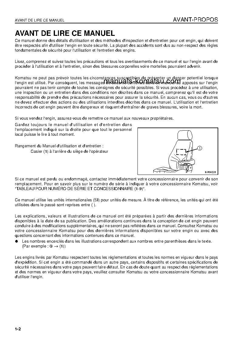 Protected: WA600-6(JPN) S/N 60361-UP Operation manual (French)