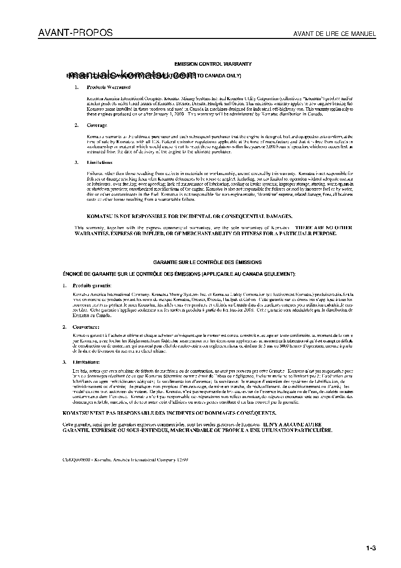 Protected: WA600-6(JPN) S/N 60361-UP Operation manual (French)