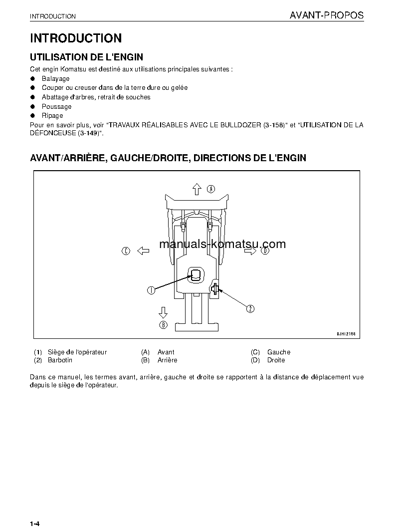 Protected: D155AX-6(JPN) S/N 80807-UP Operation manual (French)