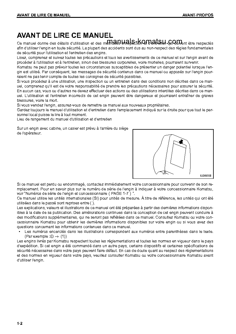 Protected: D65WX-17(JPN) S/N 1001-UP Operation manual (French)