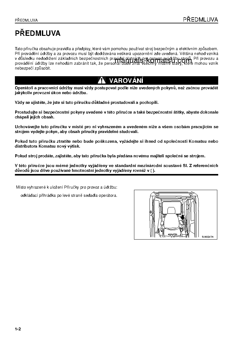 Protected: PC800-8(GBR)-E0 S/N K55001-UP Operation manual (Czech)