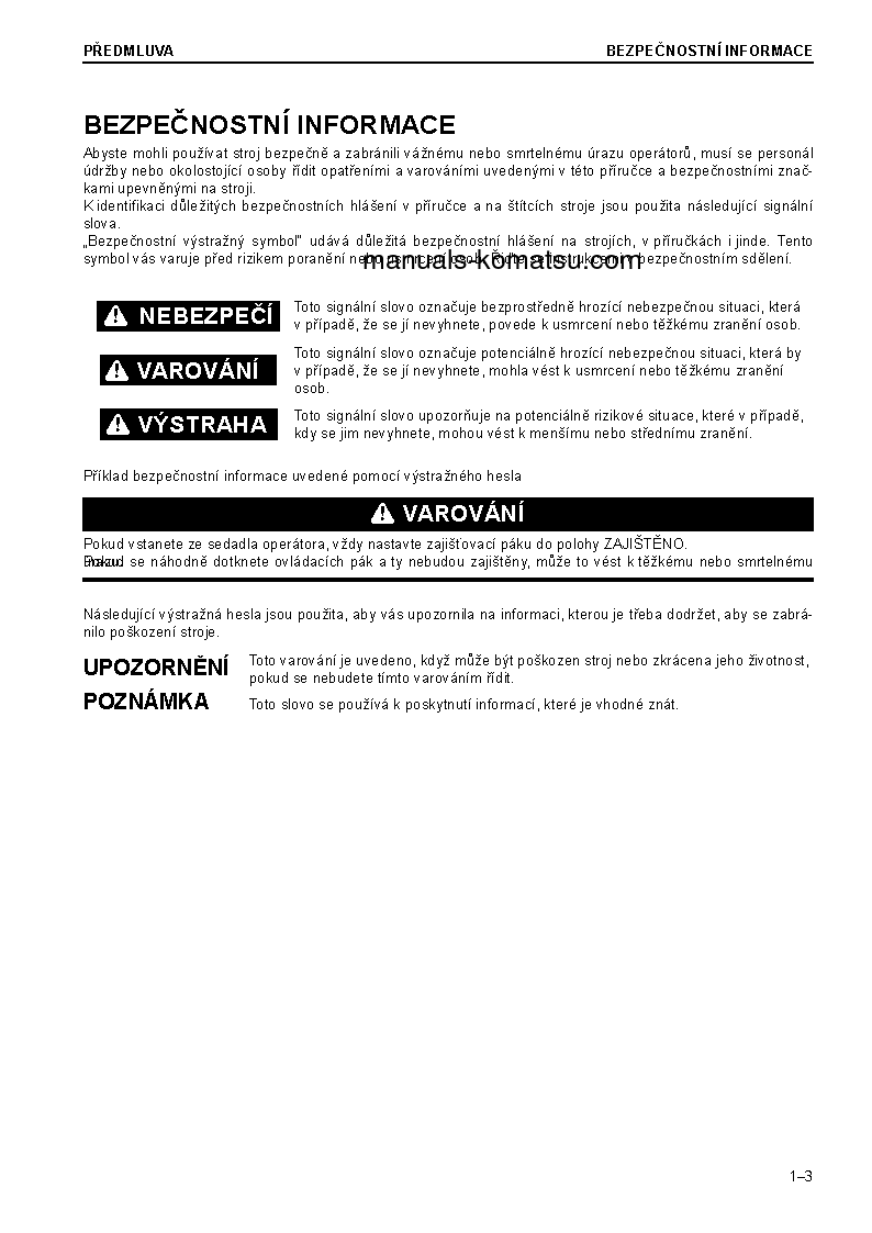 Protected: HB215LC-2(GBR) S/N 50089-UP Operation manual (Czech)