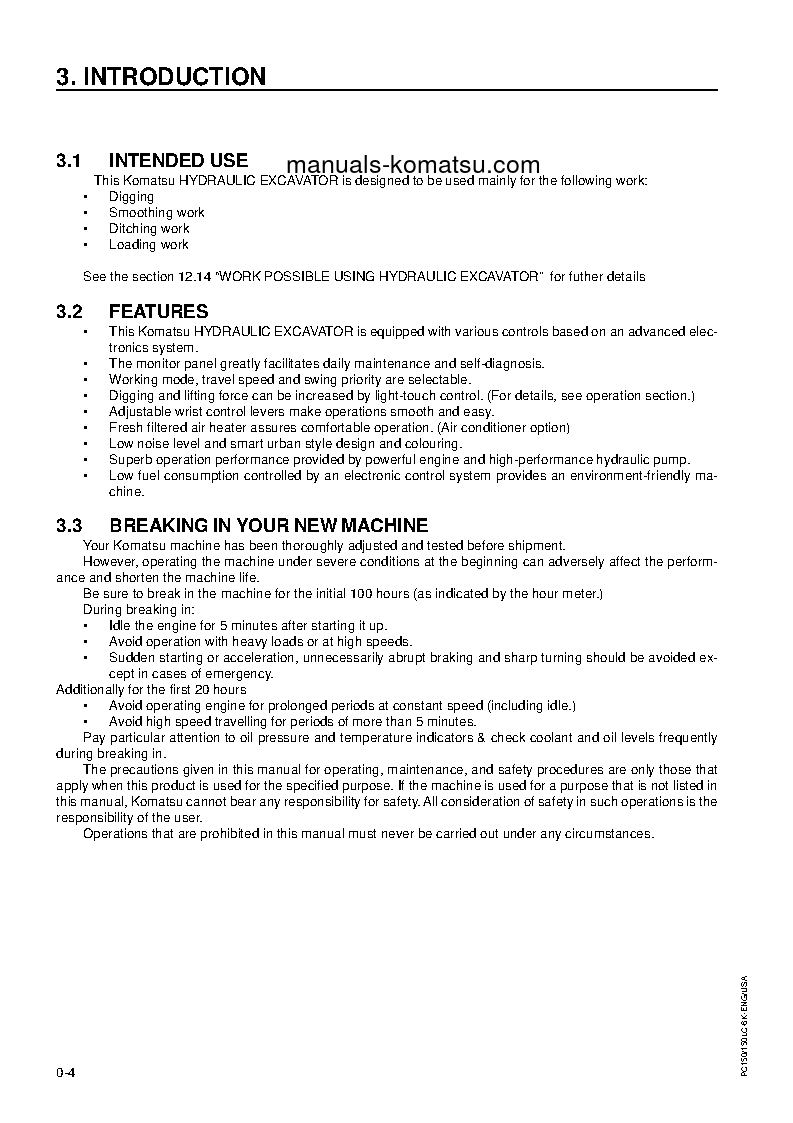 Protected: PC150LC-6(GBR)-K S/N K32001-K34000 Operation manual (English)