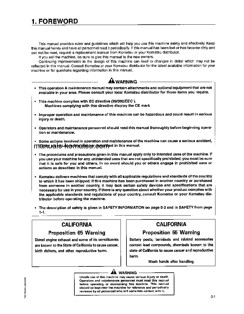 Protected: PW170ES-6(GBR)-K S/N K32001-K34000 Operation manual (English)