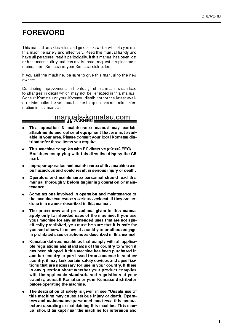 Protected: PC150LC-6(GBR)-K S/N K34001-UP Operation manual (English)