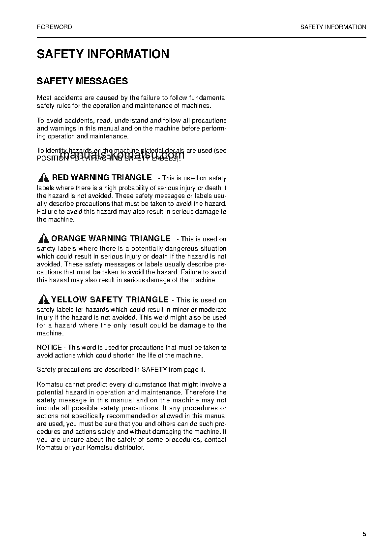 Protected: PW170ES-6(GBR)-K S/N K35001-UP Operation manual (English)