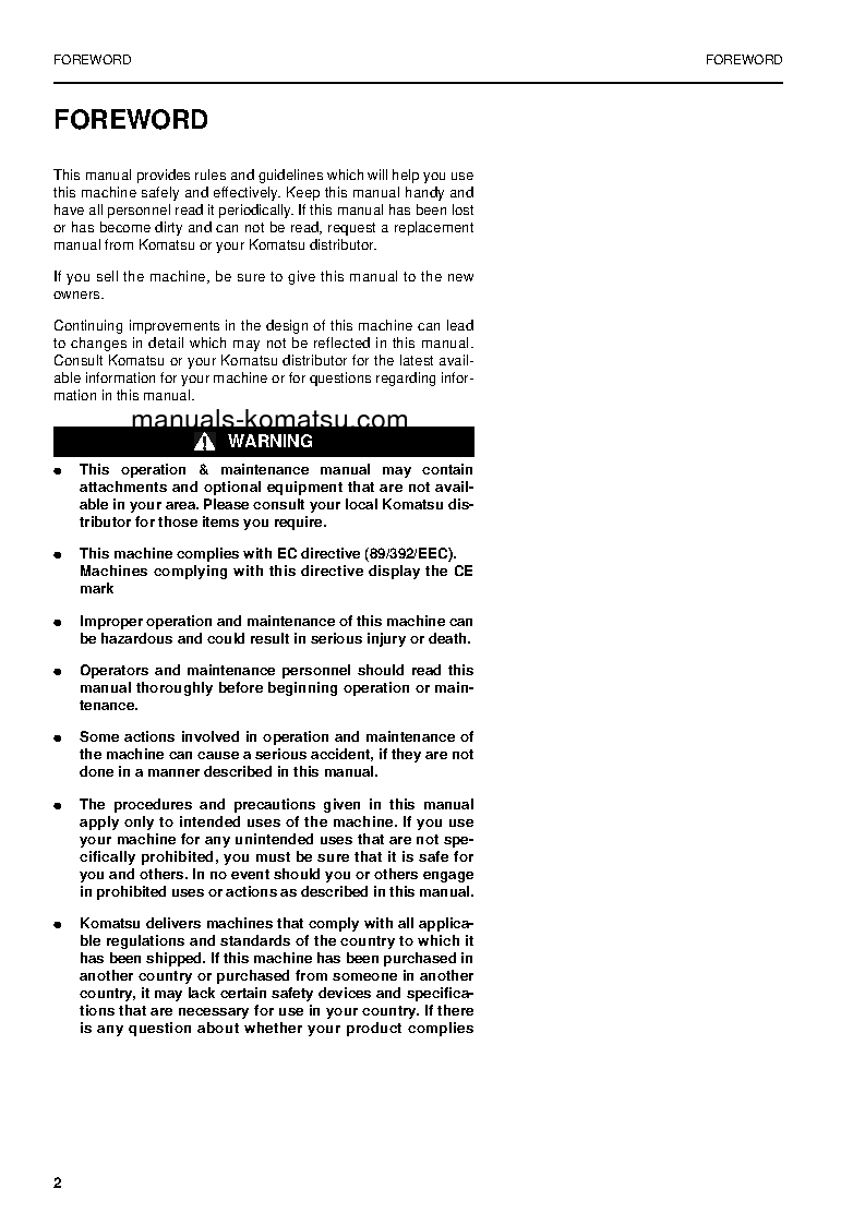 Protected: PW170ES-6(GBR) S/N K35001-UP Operation manual (English)