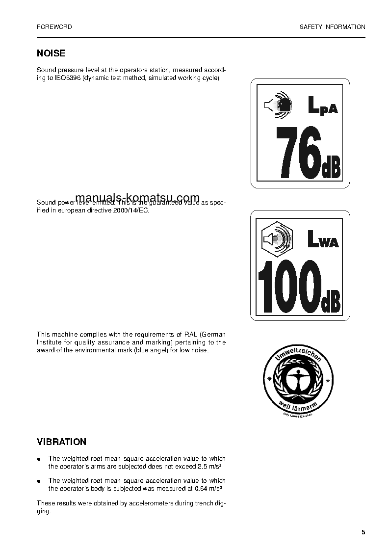 Protected: PW170ES-6(GBR) S/N K35001-UP Operation manual (English)